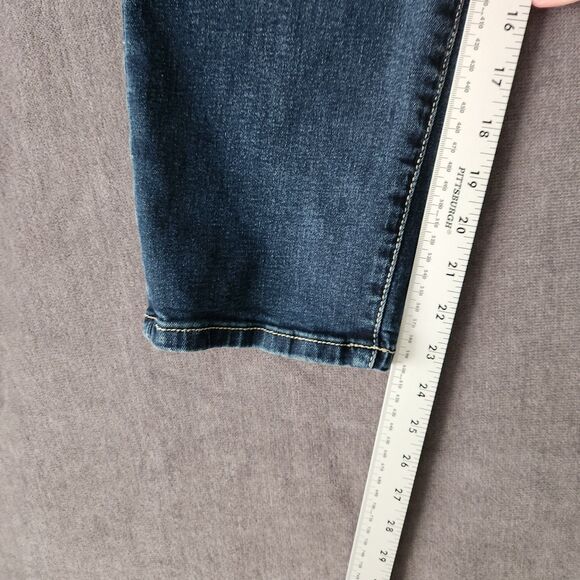 H+H by Harmony & Havoc Womens Jeans Size 14P Blue Denim Large Stitch - Picture 5 of 9